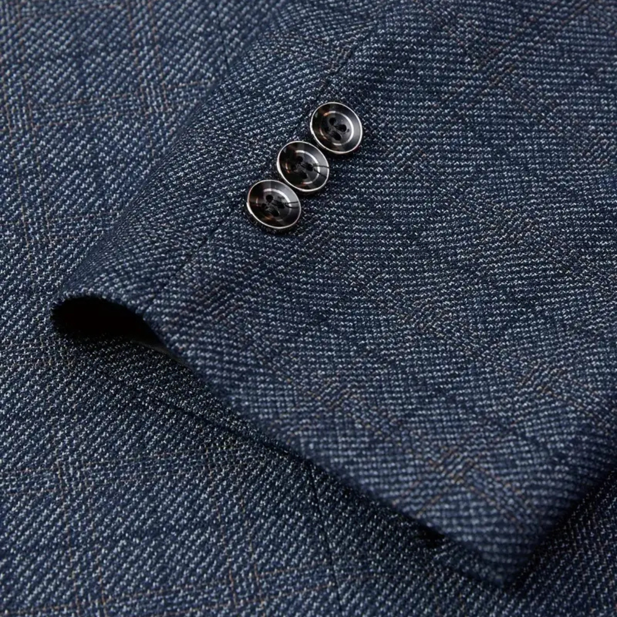 Men’s Plaid Blazer – Tailored Check Jacket with Lapel Collar and Pockets
