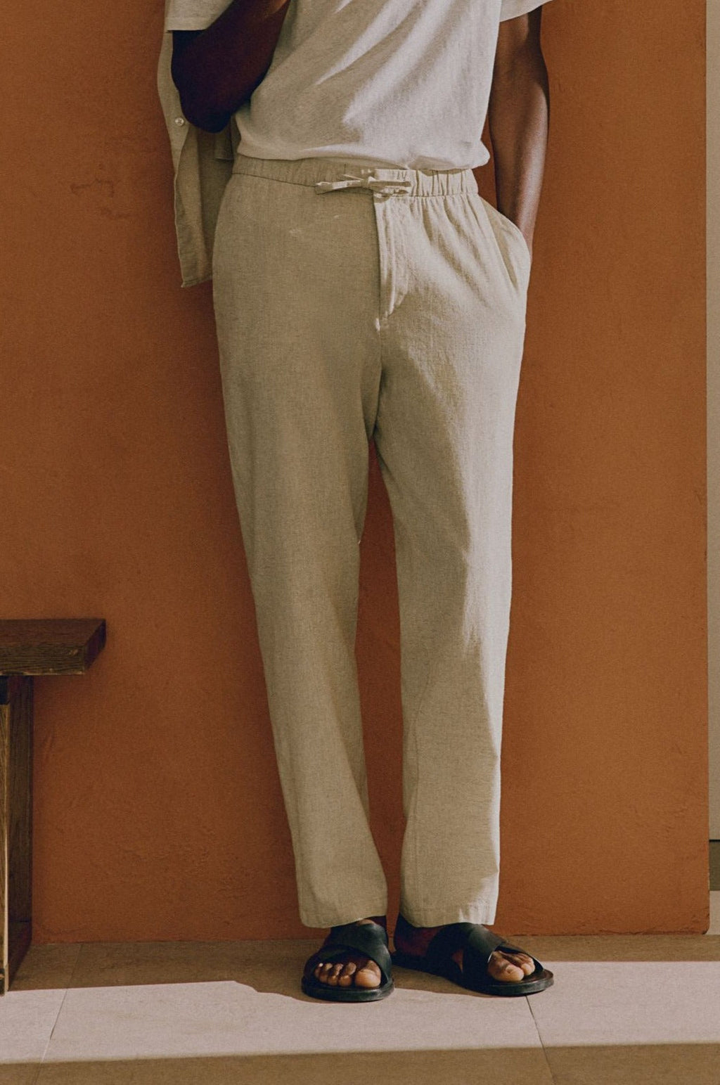 Men’s Relaxed Drawstring Trousers – Smart Casual Fit