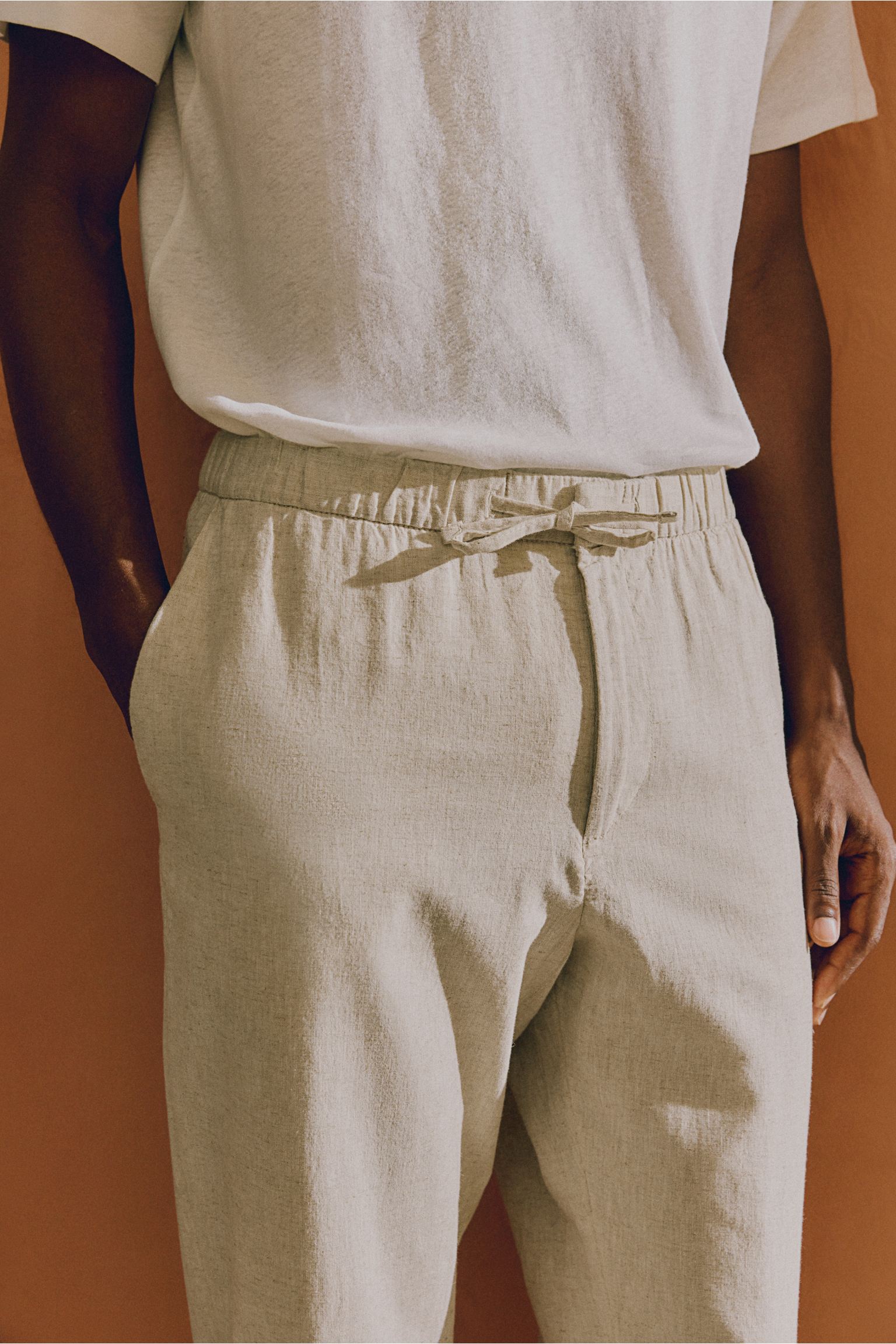 Men’s Relaxed Drawstring Trousers – Smart Casual Fit
