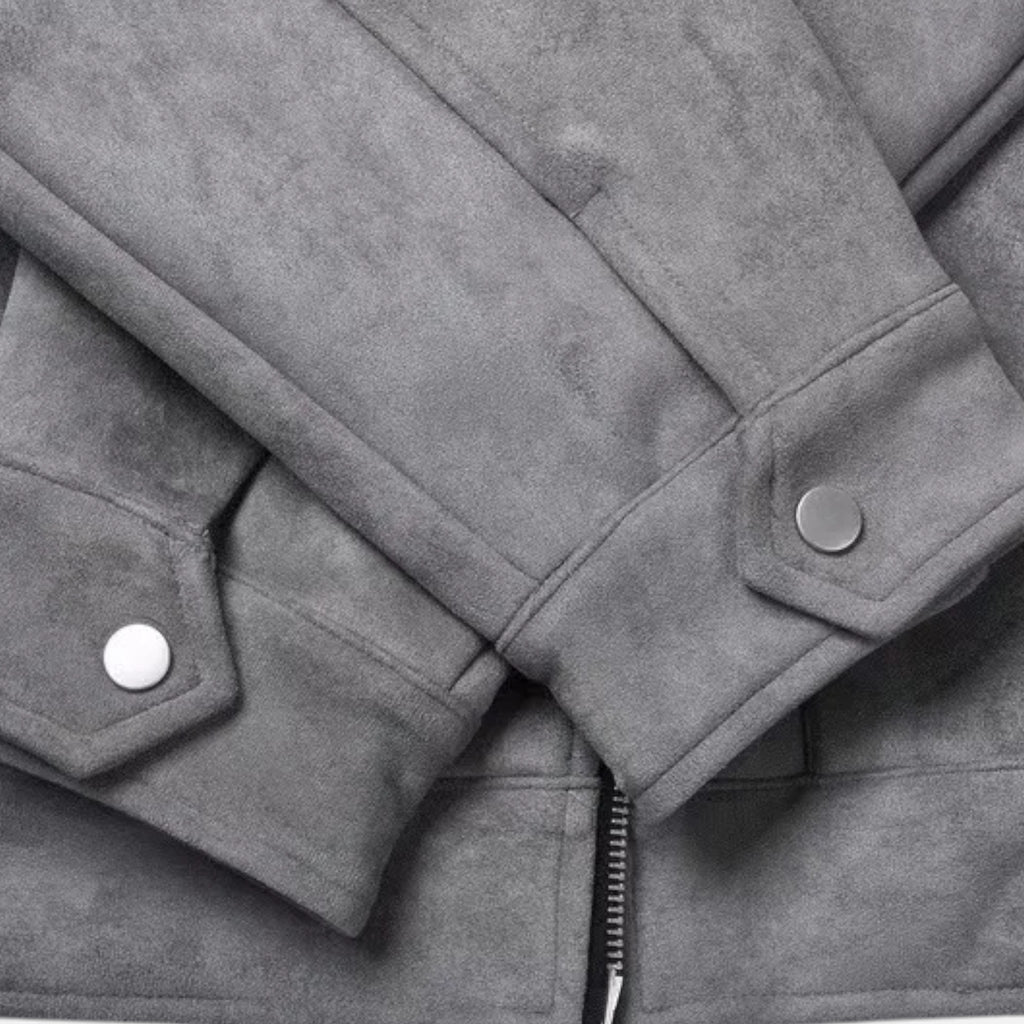 Men’s Relaxed-Fit Zip Jacket – Utility Pocket Design for Everyday Wear