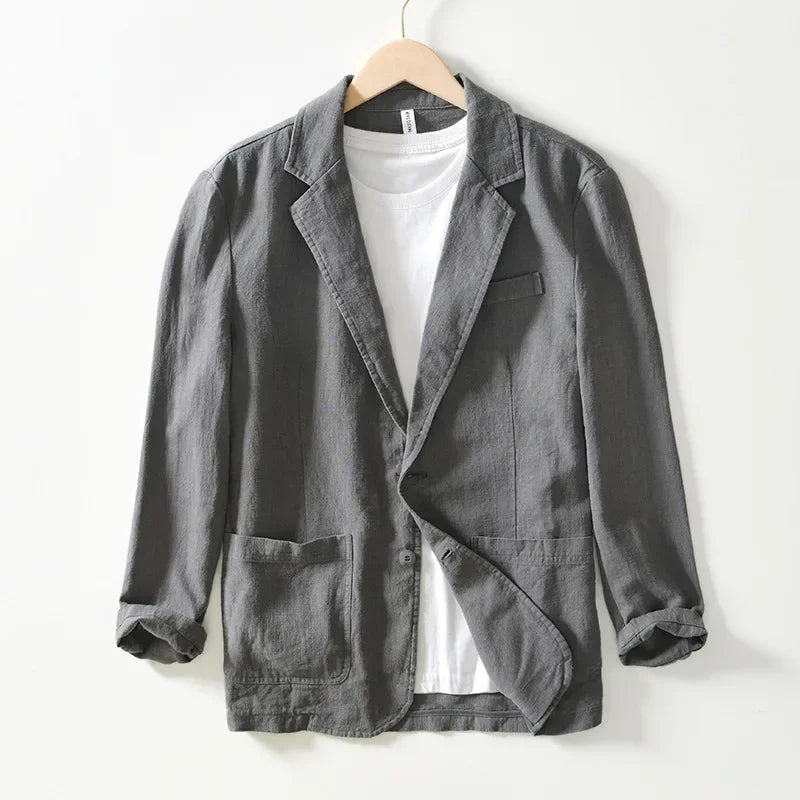 Men's Relaxed Linen Blazer – Smart-Casual Lightweight Layer