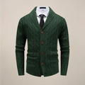 Men’s Shawl Collar Cardigan – Chunky Knit Sweater for Smart Casual & Winter Wear