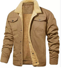 Men’s Shearling Collar Lined Jacket – Classic Winter Outerwear
