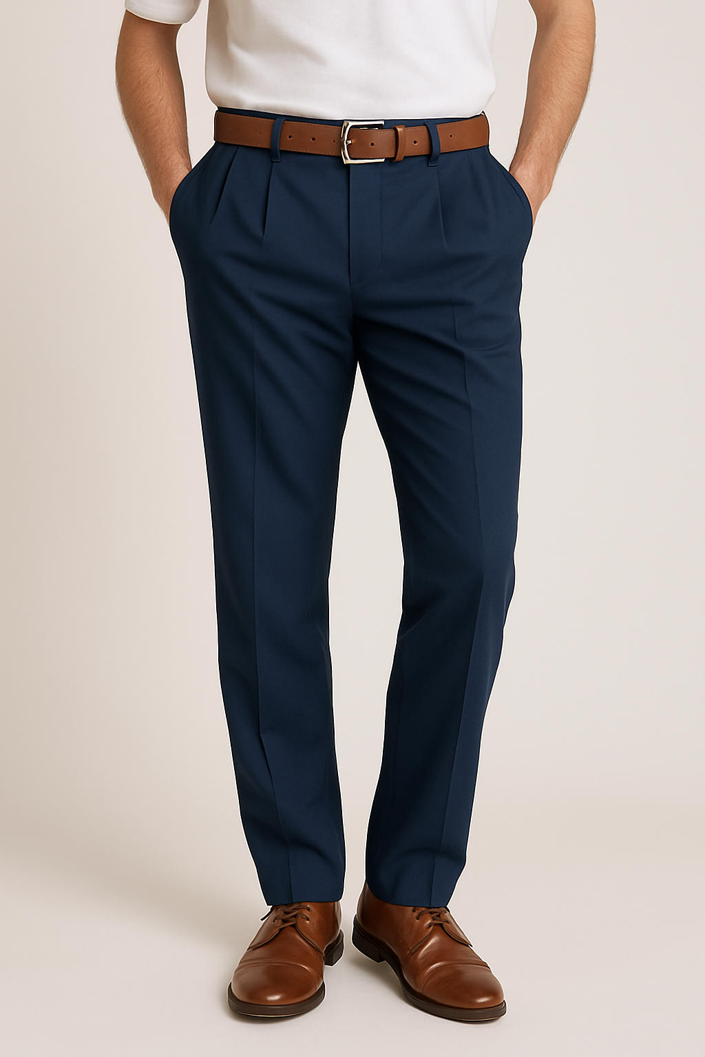 Men’s Slim Fit Business Trousers – Tapered Casual Office Pants