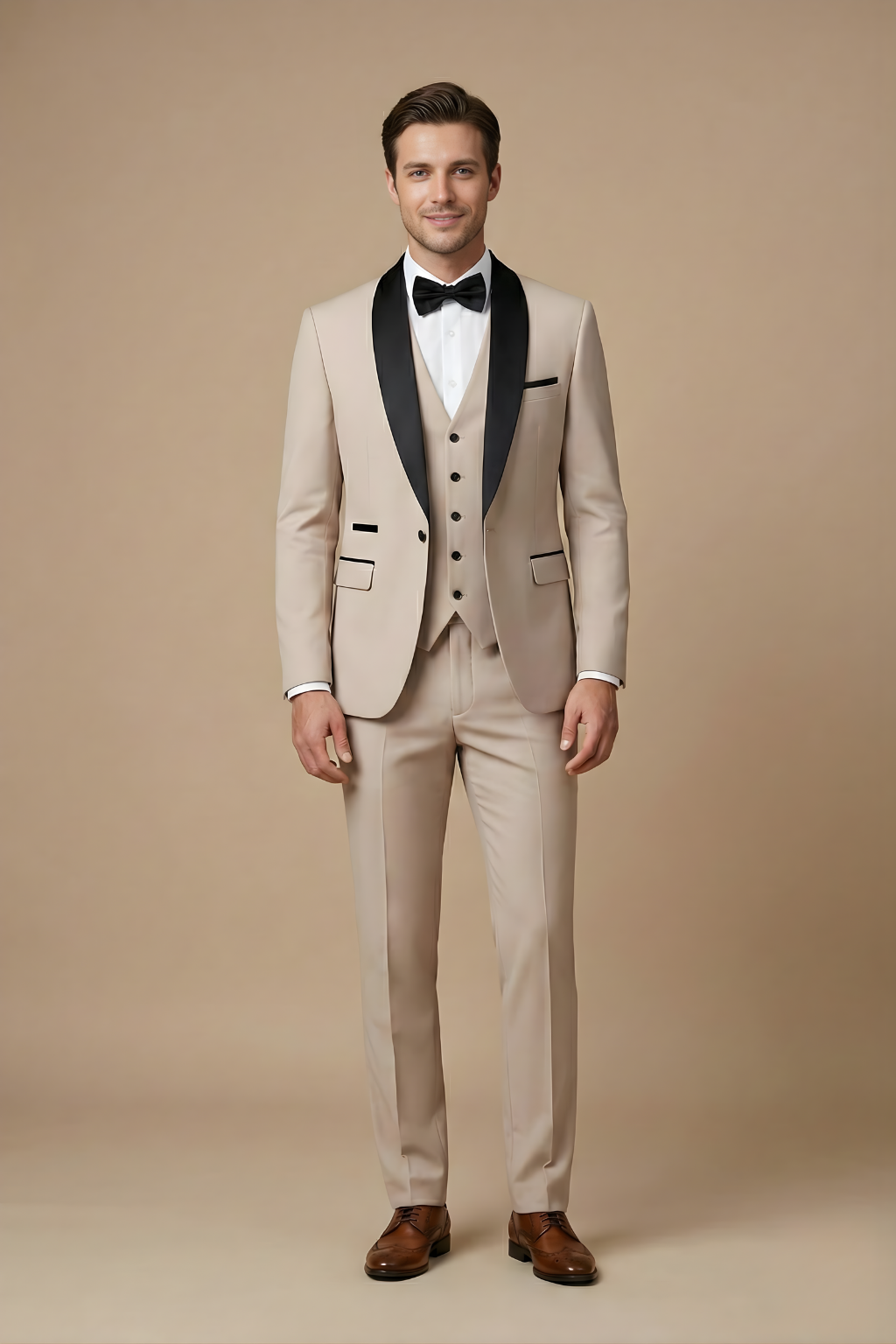 Men’s Slim Fit Three-Piece Suit – Tailored Jacket, Waistcoat and Trousers for Weddings and Formal Occasions