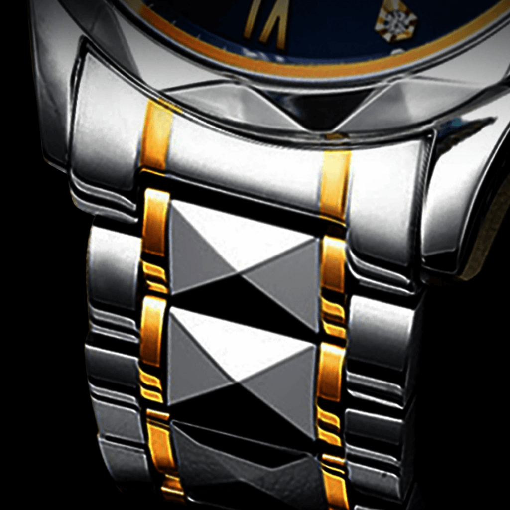 Men’s Stainless Steel Wristwatch – Different Colours Dial with Day & Date Display