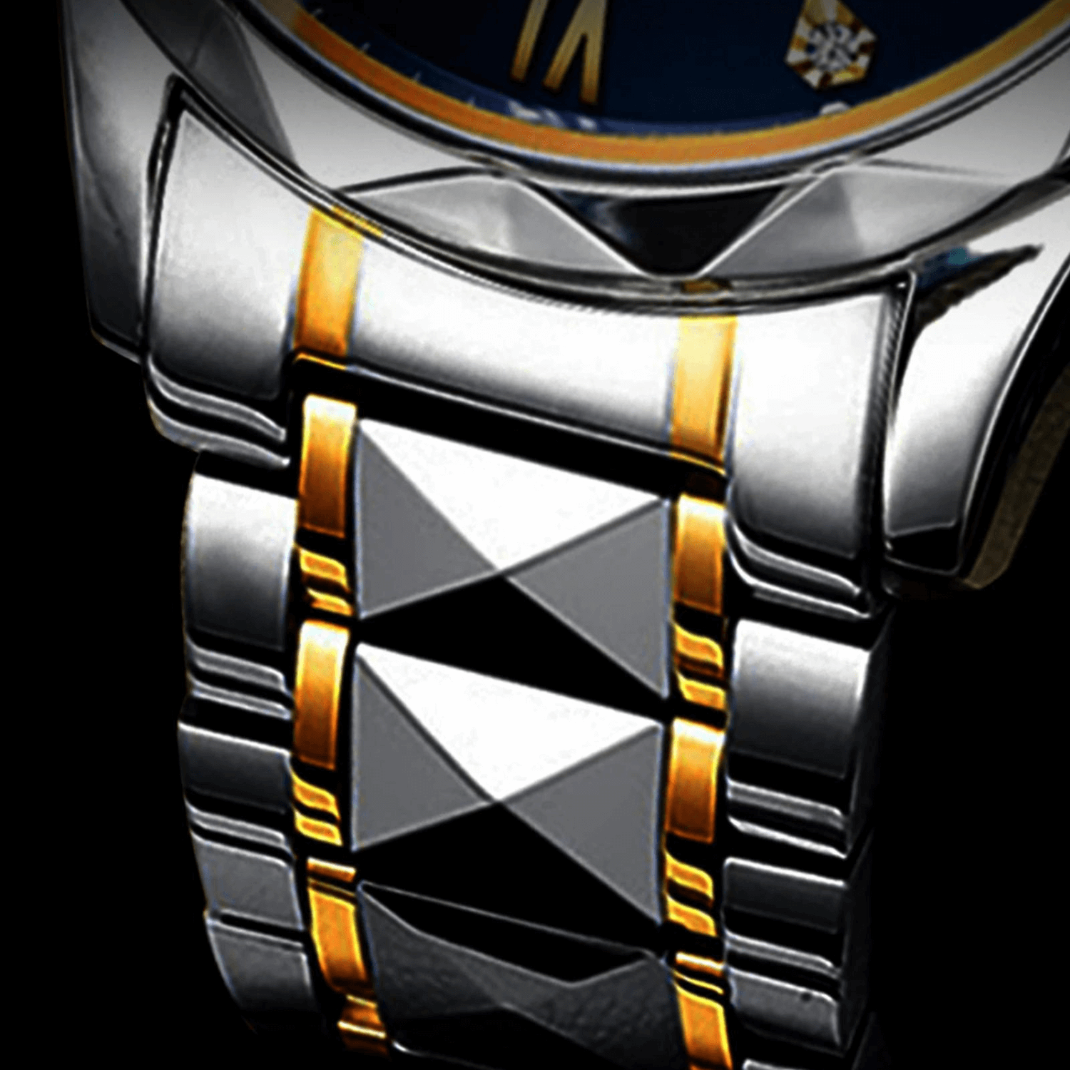 Men’s Stainless Steel Wristwatch – Different Colours Dial with Day & Date Display