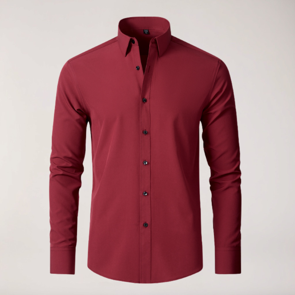 Men's Stretch Button-Up Shirt – Slim Fit Long Sleeve Dress Shirt for Business & Casual Wear