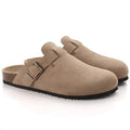 Men’s Suede Buckle Clogs – Slip-On Comfort with Smart-Casual Edge
