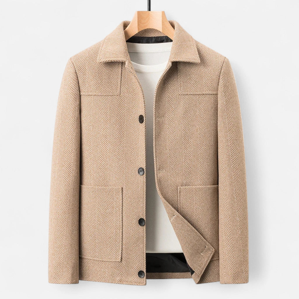 Men’s Tailored Button-Front Jacket – Refined Business-Inspired Design