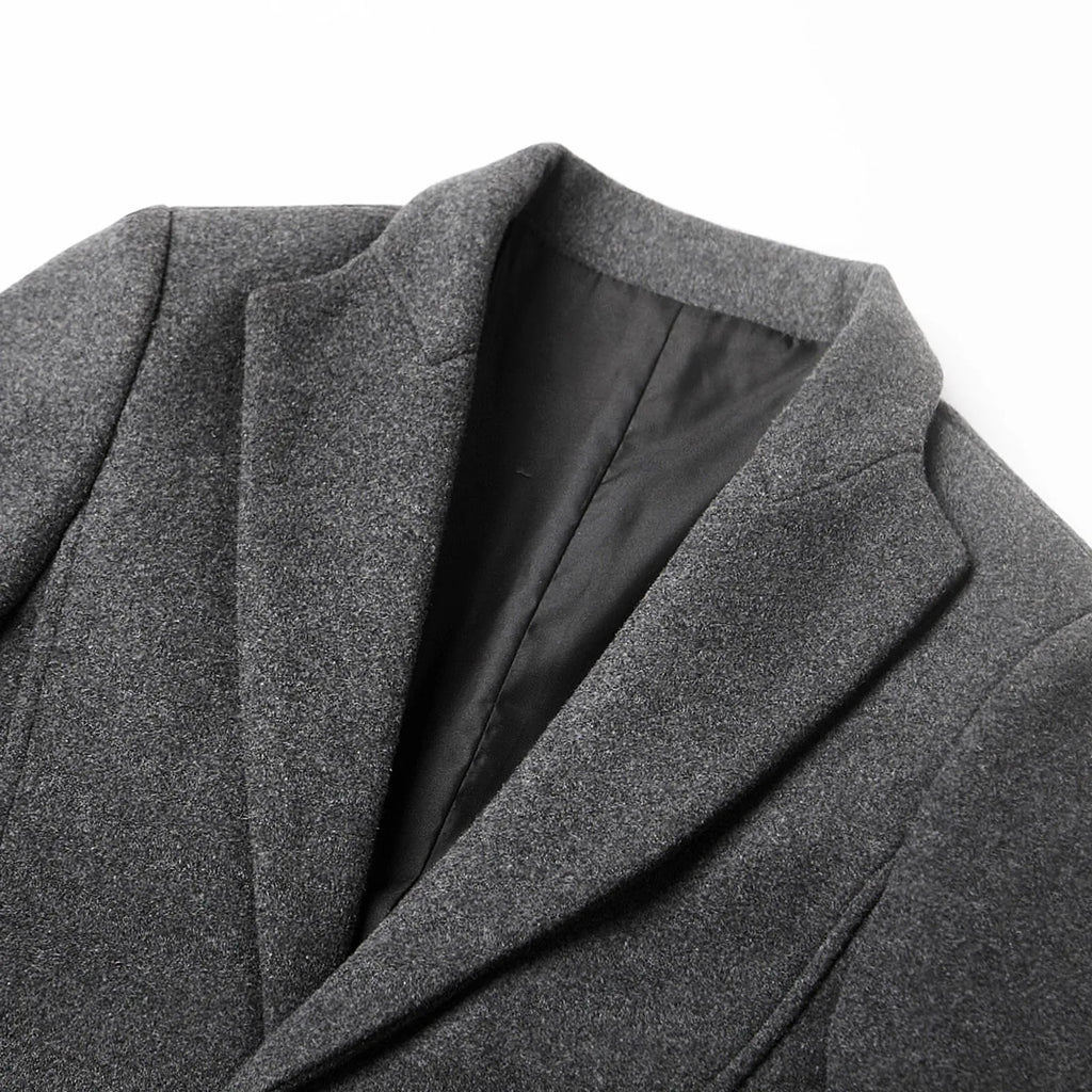 Men’s Tailored Coat with Notch Lapels – Smart Casual and Formal