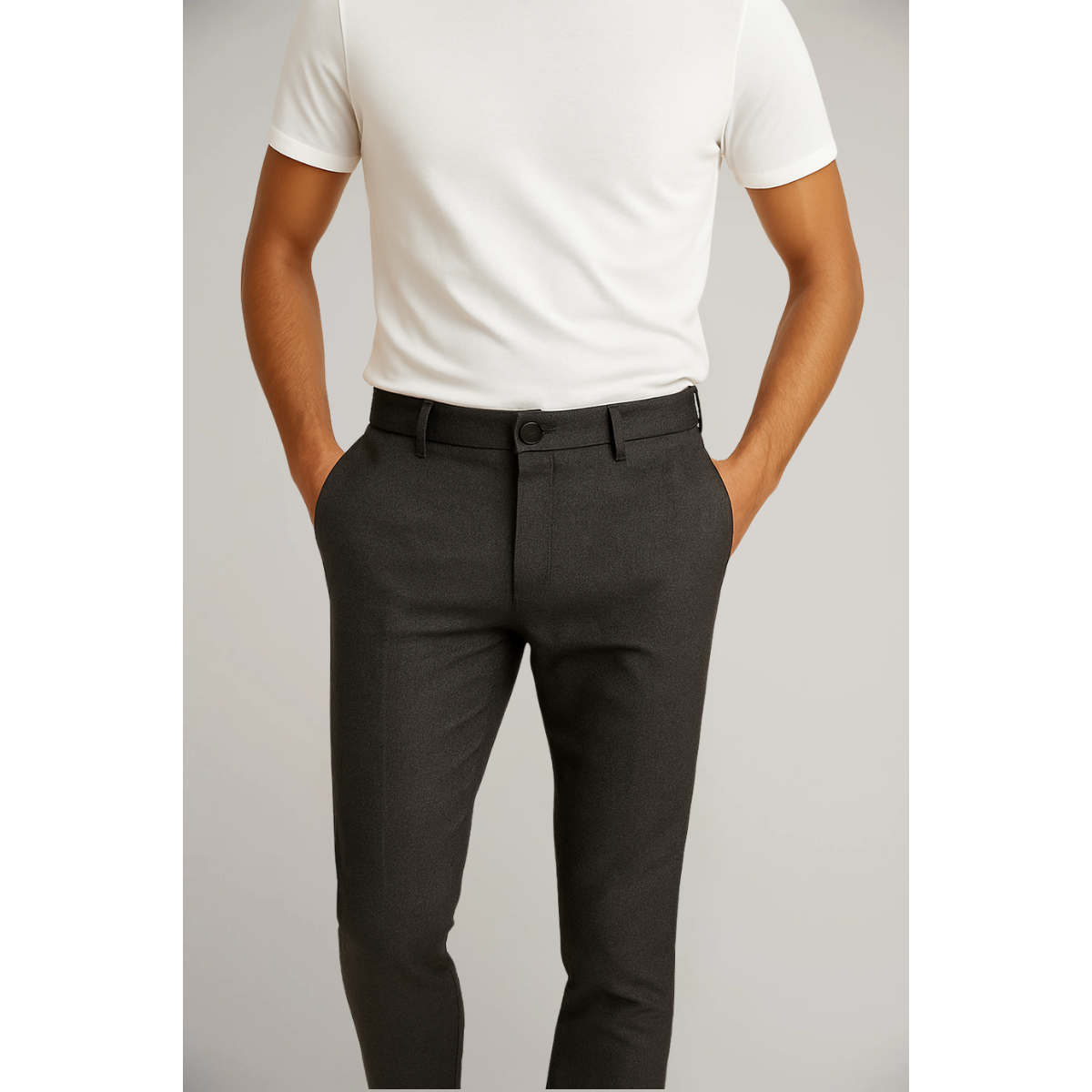 Men’s Tailored Trousers – Classic Flat-Front Workwear