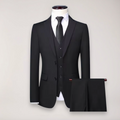 Men’s Three-Piece Formal Suit – Tailored Fit Blazer, Waistcoat, and Trousers