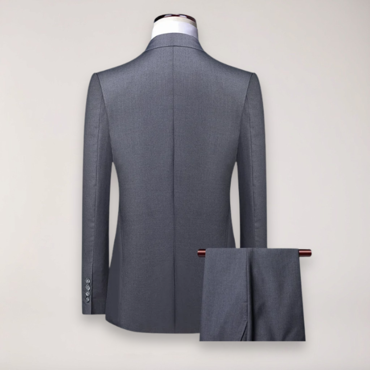 Men’s Three-Piece Formal Suit – Tailored Fit Blazer, Waistcoat, and Trousers