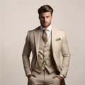Men’s Three-Piece Slim Fit Suit – Wedding Tuxedo