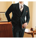 Men’s Three-Piece Suit – Tailored Stitching Formal Set for Weddings & Events