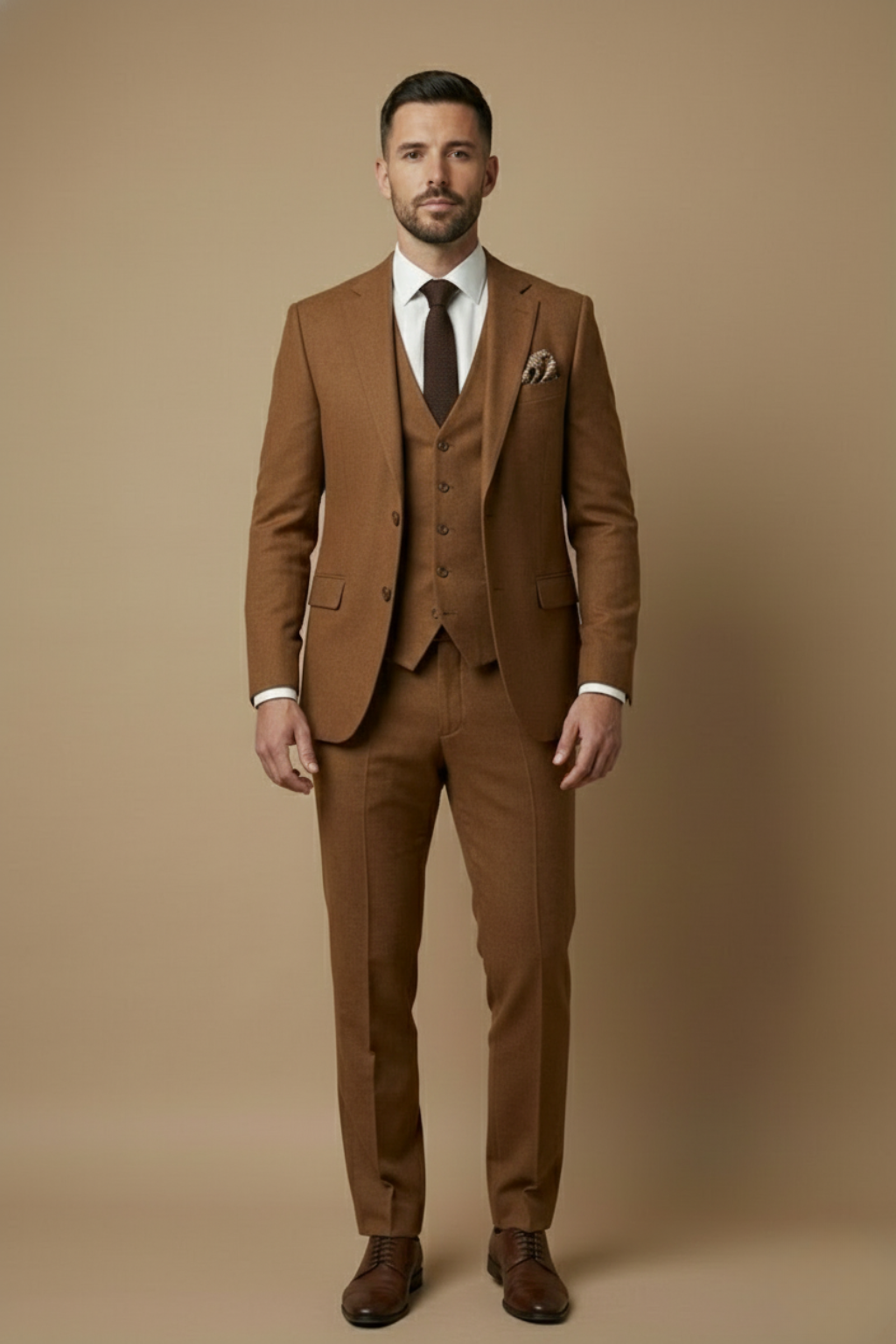 Men’s Three-Piece Wedding Guest Suit – Tailored Slim Fit Jacket, Waistcoat and Trousers for Formal Celebrations