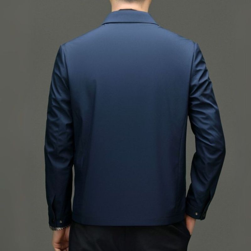 Men’s Transitional Zip-Up Jacket – Minimalist Zip-Up Design