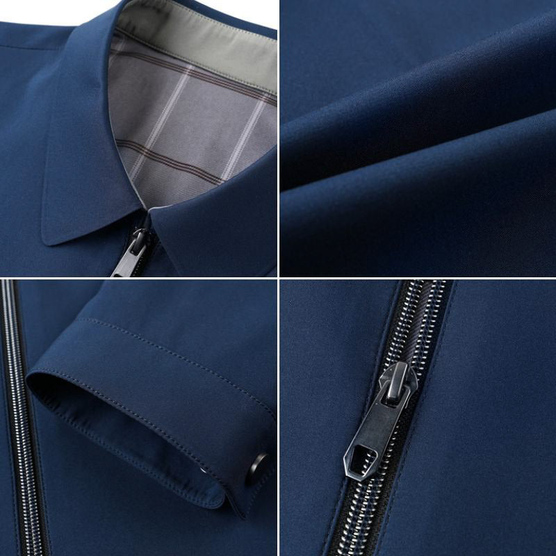 Men’s Transitional Zip-Up Jacket – Minimalist Zip-Up Design