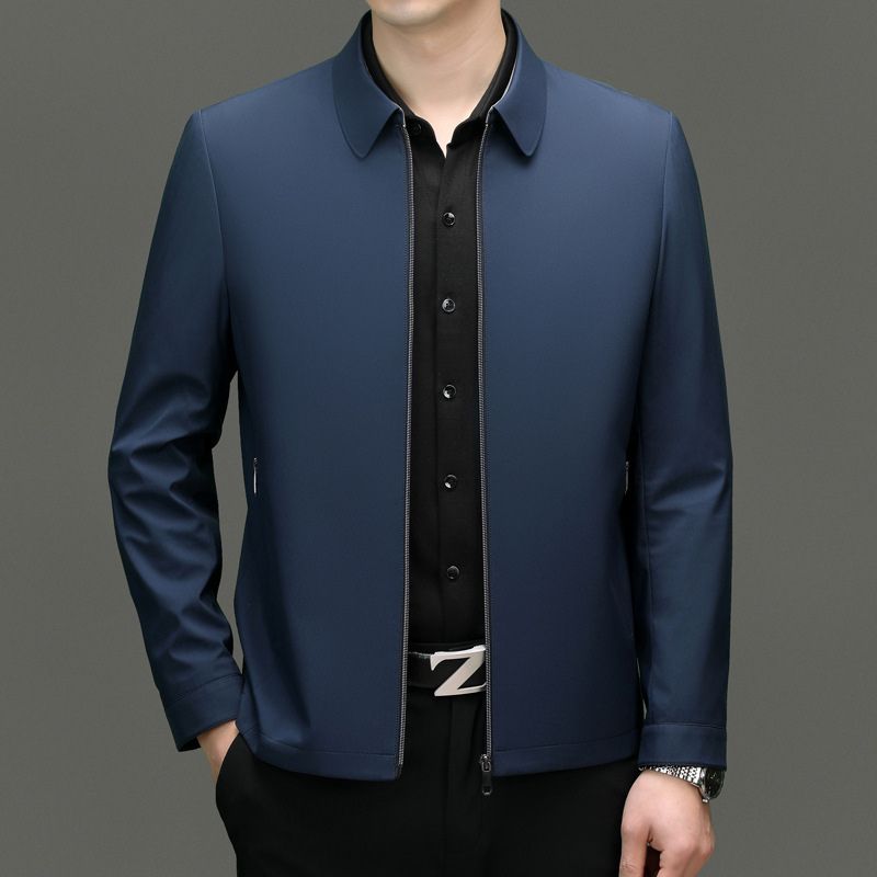 Men’s Transitional Zip-Up Jacket – Minimalist Zip-Up Design