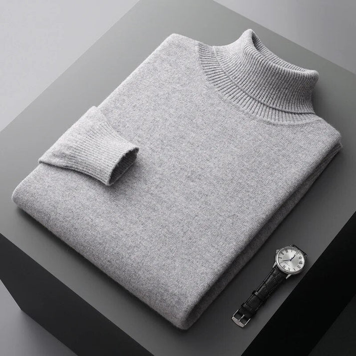 Men’s Turtleneck Sweater – Classic Slim Fit Knit Wear