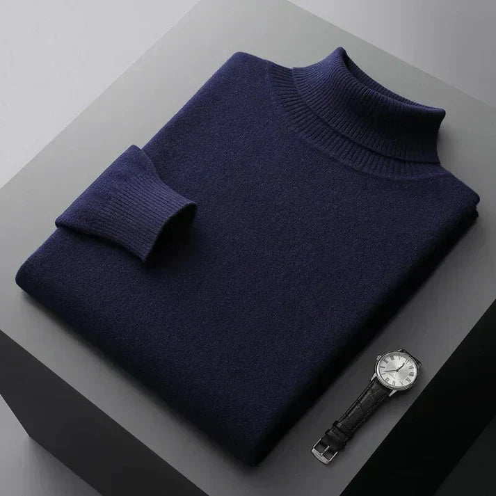 Men’s Turtleneck Sweater – Classic Slim Fit Knit Wear
