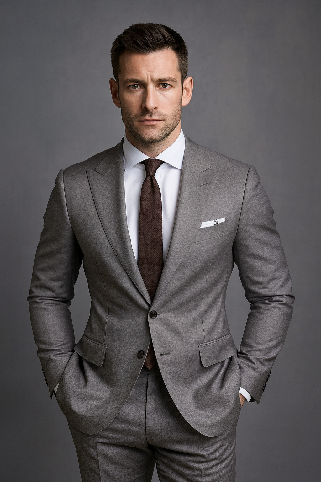 Men’s Two-Piece Business Suit – Modern Slim Fit Formalwear for Work & Events
