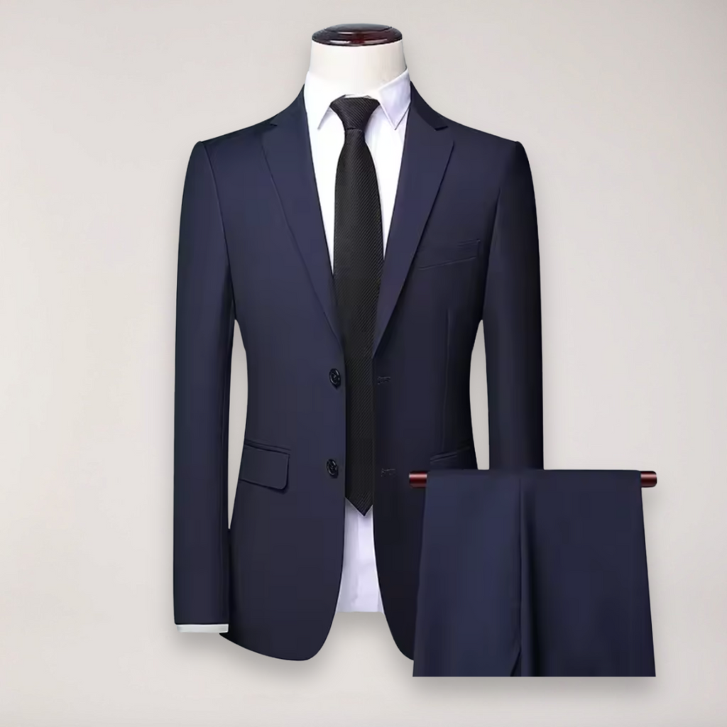 Men’s Two-Piece Formal Suit – Tailored Fit Blazer and Trousers