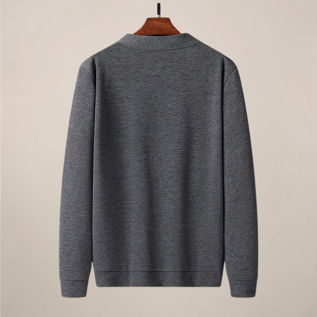 Men’s V-Neck Cardigan – Button-Up Knit with Front Pockets
