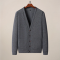 Men’s V-Neck Cardigan – Button-Up Knit with Front Pockets