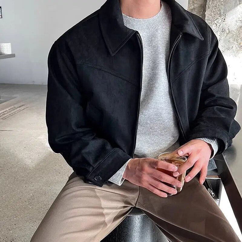 Men’s Vintage Casual Zip Jacket – Timeless Everyday Outerwear