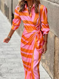 Elegant Wrap Shirt Dress for Women