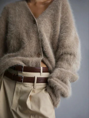 Ella Cashmere Sweater Woman – Loose Elegant & Soft Comfortable Timeless Cardigan