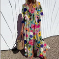 Women's Boho V-Neck Maxi Dress - Flowy, Lightweight & Versatile