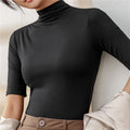Slim Fit Roll Neck Top for Women