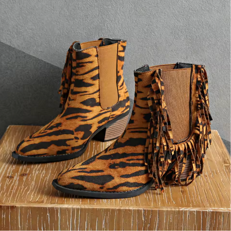 Scarlett | Luxury Fringe Ankle Boots