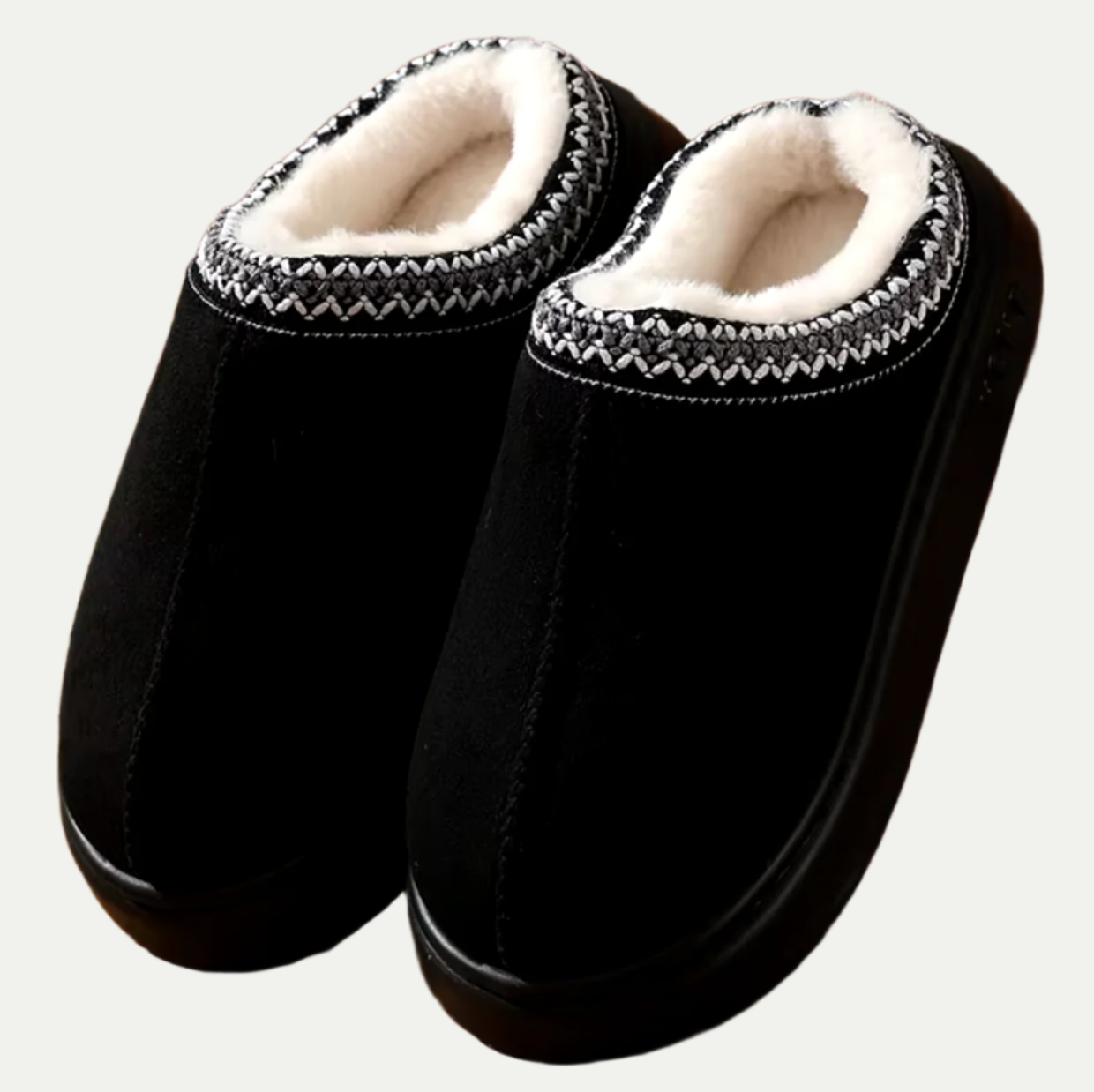 Unisex Indoor Slippers with Embroidered Trim – All-Season Comfort Foot Wear