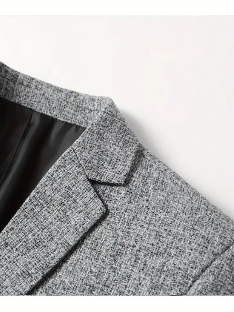 Spring Slim Fit Men’s Blazer – No-Iron Casual Jacket for Middle-Aged Style