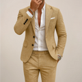 Warm Tones Two-Piece Suit – Lightweight Tailored Fit