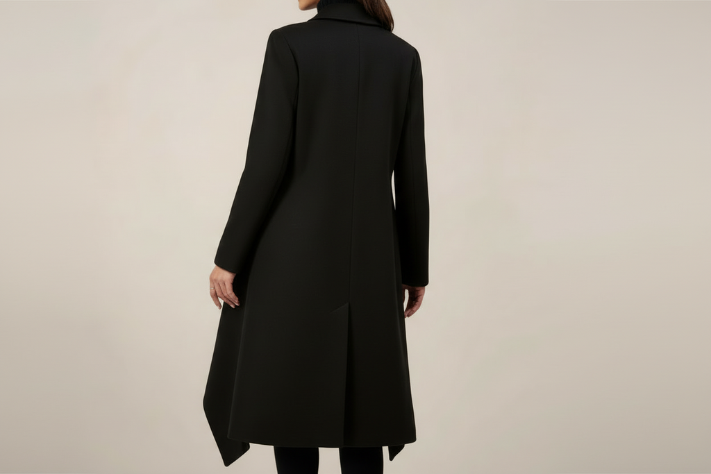 Women’s Double-Breasted Long Overcoat – Tailored Fit for Autumn & Winter