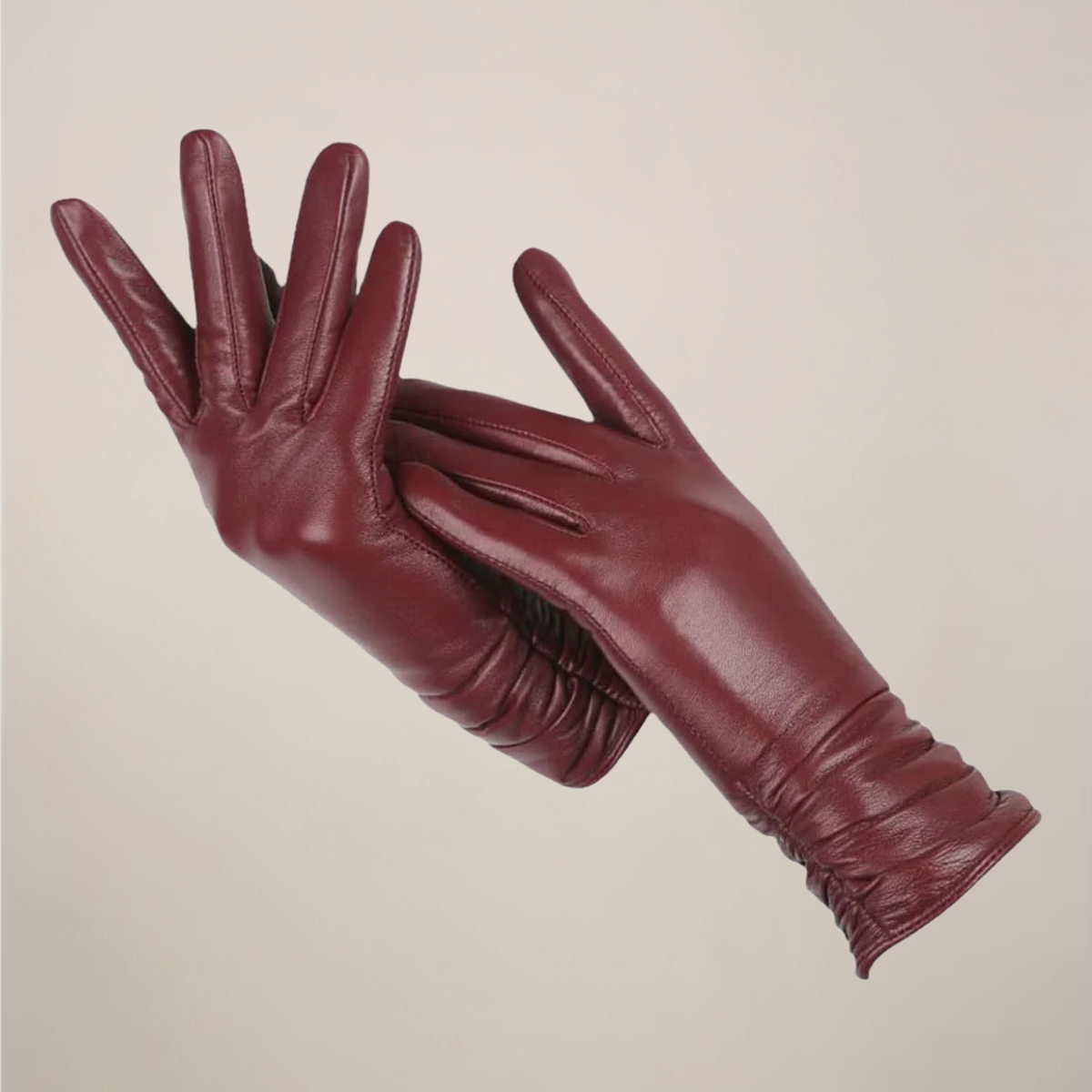 Women’s Classic Gloves – Elegant Ruched Wrist Design