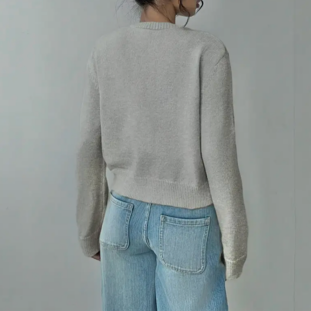 Women’s Cropped Button Cardigan – Soft Knit Layer for Everyday & Casual Wear