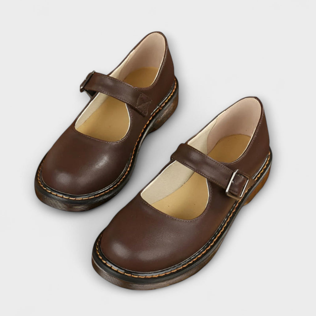 Women’s Classic Mary Jane Shoes – Buckle Strap Flats