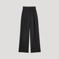 Women’s High-Waist Pinstripe Wide-Leg Trousers – Elegant Office Style