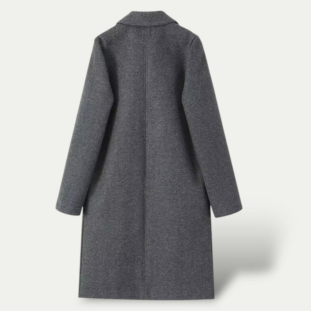 Women’s Long Trench Coat – Classic Tailored Overcoat