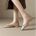 Women’s Low Heel Shoes – Pointed Toe – Twisted Strap – Elegant Style