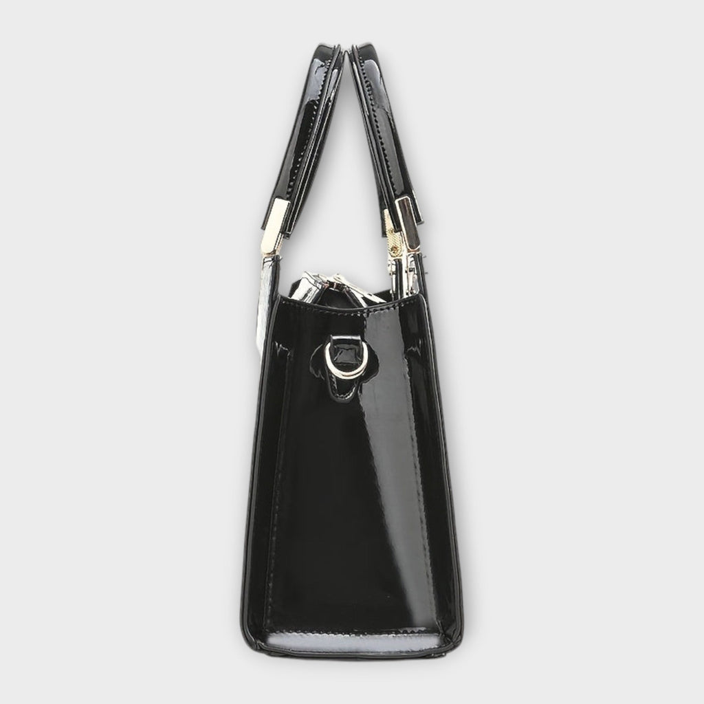Annie | Glossy Crocodile Pattern Handbag