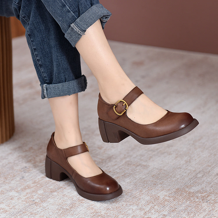Annie | Agnes Leather Mary Janes