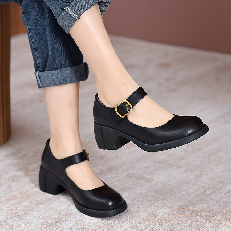 Annie | Agnes Leather Mary Janes