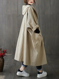 Selena Trenchcoat Femme – Long Jacket with Hood & Elegant Cut for Rainy Weather